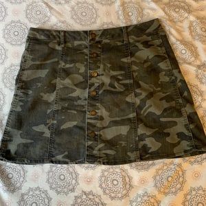 Camo Jean skirt